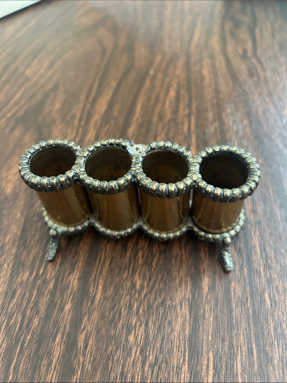 Vintage four slot lipstick holder